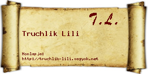 Truchlik Lili névjegykártya