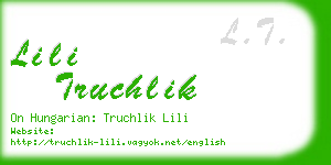 lili truchlik business card
